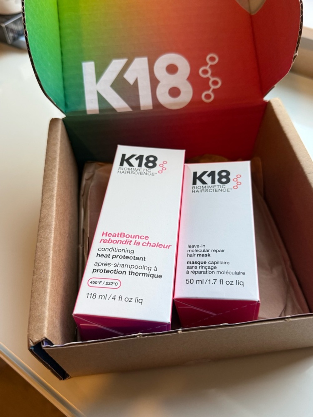 K18 heat bounce and molecular mask